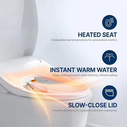 Teruma N-Series Smart Bidet Seat - Elongated with Side Command & Heated Dryer