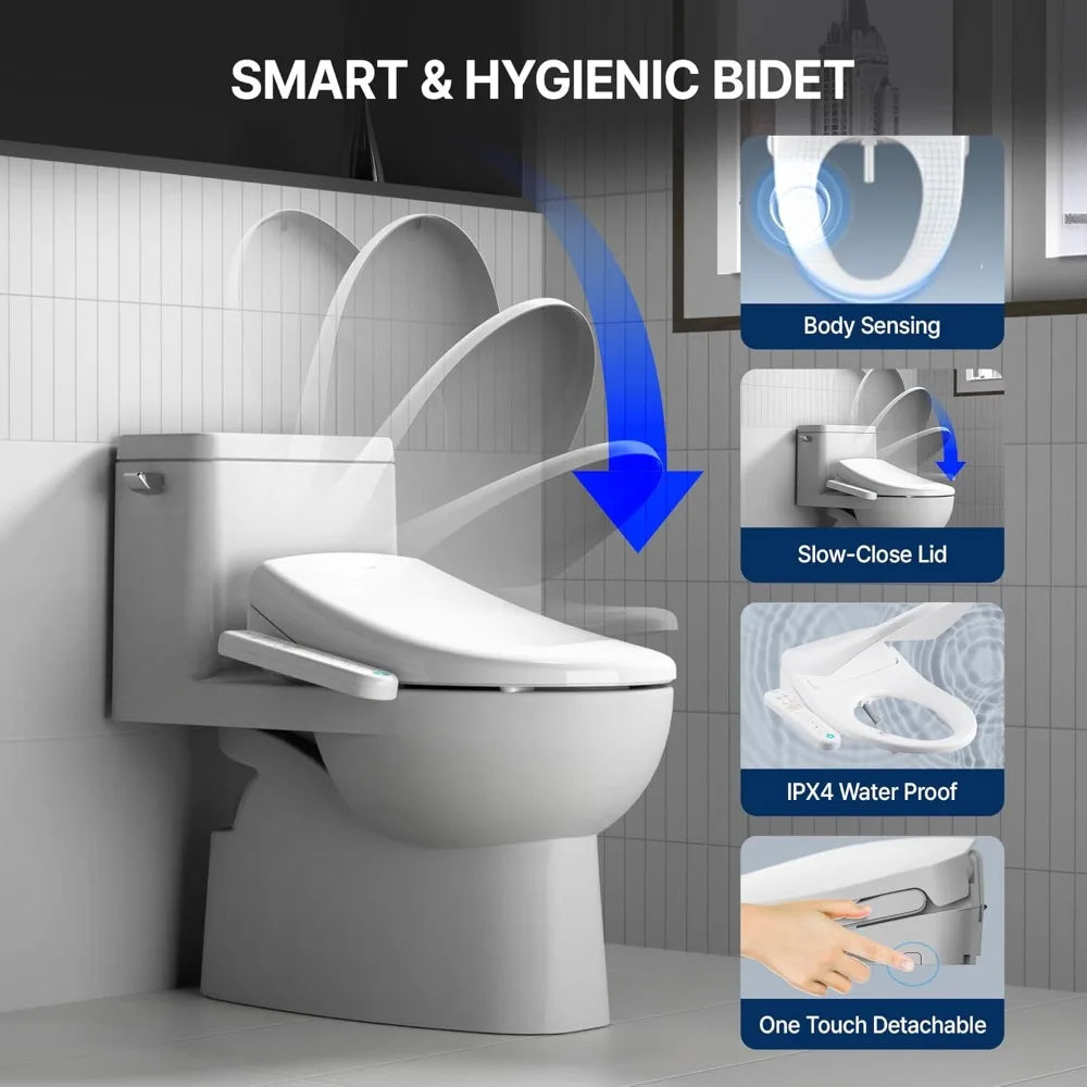 Teruma N-Series Smart Bidet Seat - Elongated with Side Command & Heated Dryer